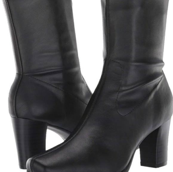 Aerosoles Women's Cinnamon Mid Calf Boot Black, Size 11 Wide - Picture 3 of 3